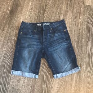 Mossimo Dark Wash Denim Mid-rise Bermuda Shorts